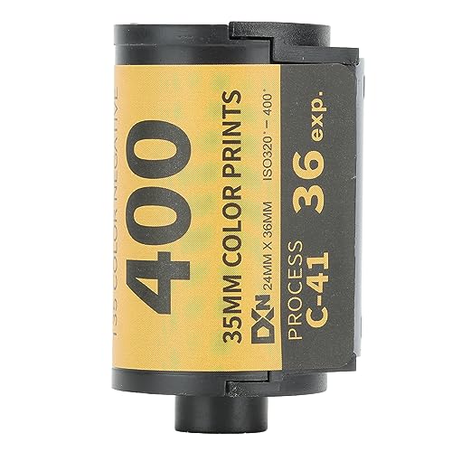 Camera Color Negative Film, ISO 320 400, 35mm Fine Grain, Wide Exposure Latitude, HD Quality for 135 Cameras, Medium Contrast, Ideal for Low Light and Fast Action Subjects (36 Sheet)