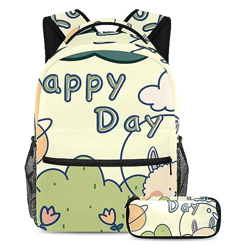 Sac à dos d'aviation avec trousse assortie pour écoliers, ensemble de 2 pièces multicolore
