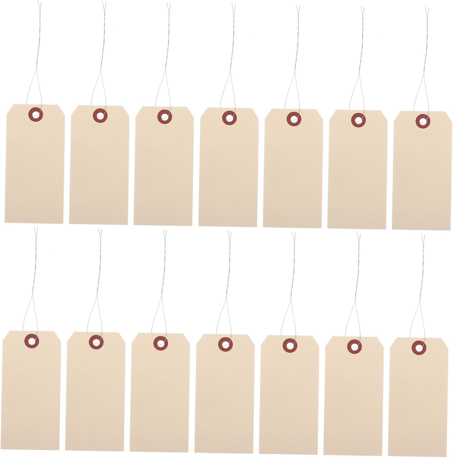 Unomor 3sets 50pcs Manila Wire Tags Blank Shipping Tags for Efficient Inventory Management for Packaging Shipping and Labeling Strong and Design 50pcs*3