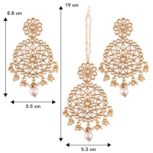 Image of Peora Traditional Ethnic Kundan Jewellery Set Gift for Women