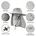 Fishing Hat,Sun Cap with UPF 50+ Sun Protection and Neck Flap,for Man and Women Light Grey