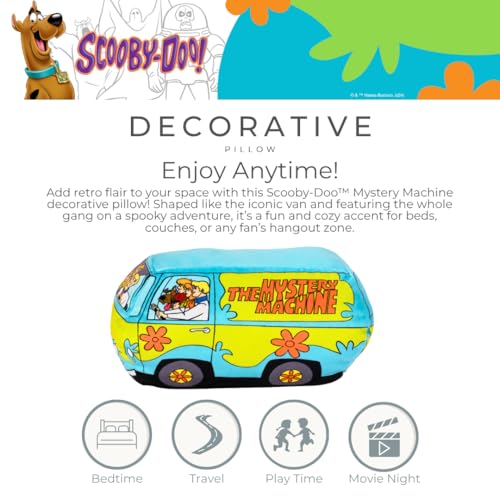 Image of Scooby Doo Mystery Machine Van Bedding Super Soft Cozy Decorative Cuddle Pillow, (Officially Licensed Product) By Franco