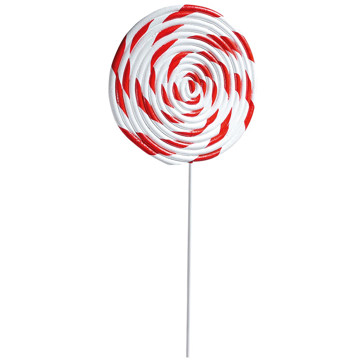 Deko XXL Lolly-Zuckerstangen Lebensmittel-Attrappe, Imitat, Fake Dekoration, rot weiß 70 x 160 cm