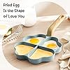 Caannasweis Egg Omelette Pan, 4-Cup Nonstick Granite Omelette Skillet Breakfast Frying Pan Egg Cooker Suitable for Gas Stove & Induction Cookware, PFOA PFOS Free, Green Heart Shaped #2