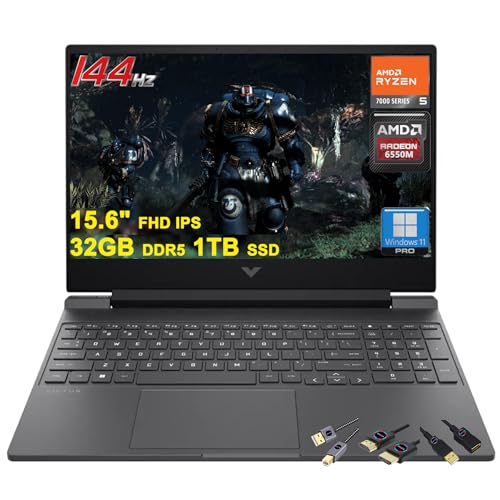 HP Victus 15 Q[~Om[gp\R | 15.6C` FHD 144Hz FreeSync Premium | AMD 6RA Ryzen 5 7535HS | 32GB DDR5 1TB SSD | Radeon RX 6550M (>