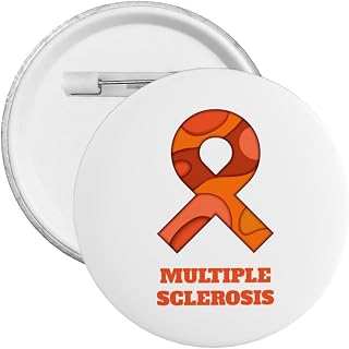 World Ms Day Ms Multiple Sclerosis Awareness Pins Personalised Brooch Badge Chest Round Button For Clothes Bags Accessories 1 Pcs