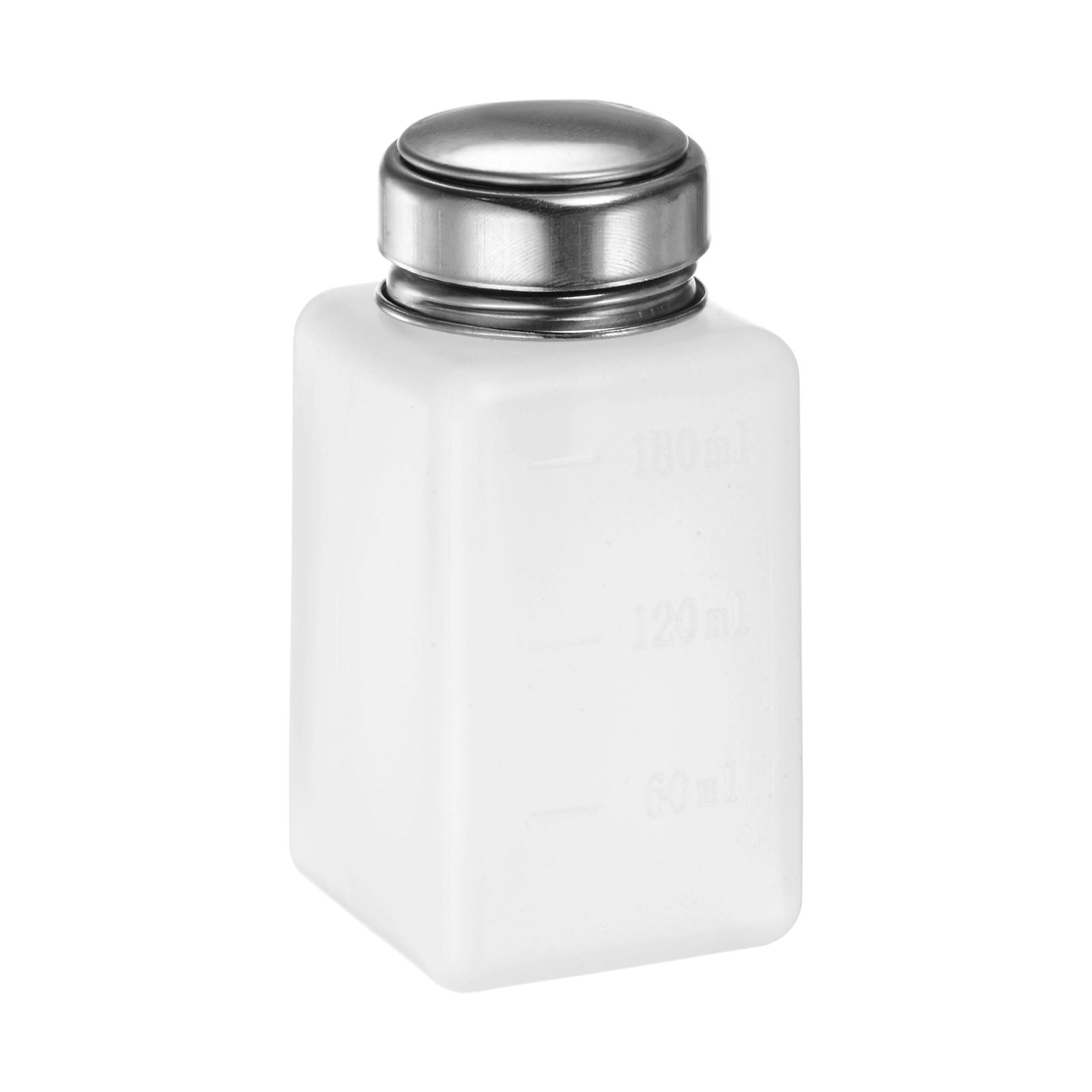 Dispensador De Solvente Seguro ESD De 200 Ml, Botella Cuadrada Antiestatica Tipo Prensa Con Tapa De Acero Inoxidable Bomba Dispensadora De Liquido Para Acetona Solvente Ipa