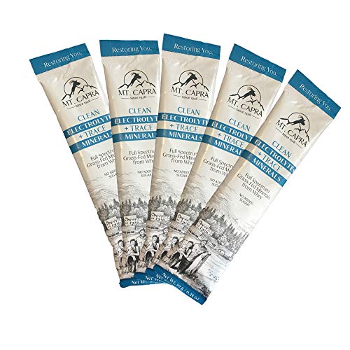 Mt. Capra Since 1928 Clean Electrolytes + Trace Minerals | A Multimineral Supplement With Key Electrolytes Potassium, Sodium, Magnesium, Calcium From Grass-Fed Goat Milk Whey - 25 Packets #TOP3
