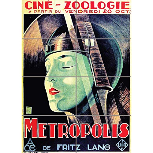 Doppelganger33 Ltd Movie Film Metropolis Fritz Land Dystopian Future Vision France Arte de la Pared Multi Panel de Carteles 33x47 Pulgadas