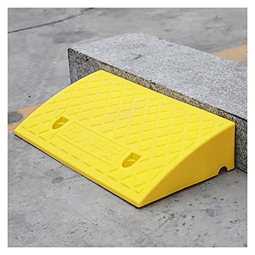 Rampa de Umbral de Caucho para Scooter y Moto, 49x27x11cm Amarilla miniatura 1