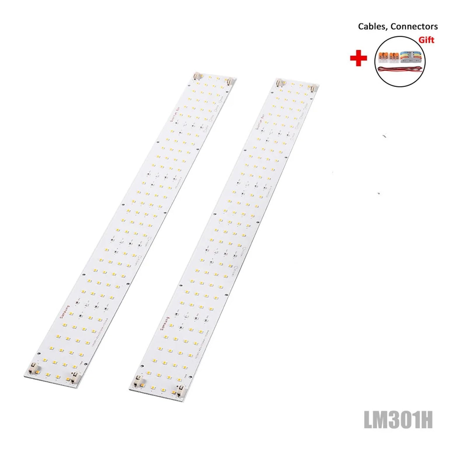Lampy do Uprawy Roślin, 2 szt. LM301H QB128 listwa świetlna Led 3000 K 3500 K 5000 K 6500 K, pełnozakresowa listwa świetlna do uprawy (TYLKO PCBA)(3000K5000K 660 UV IR)