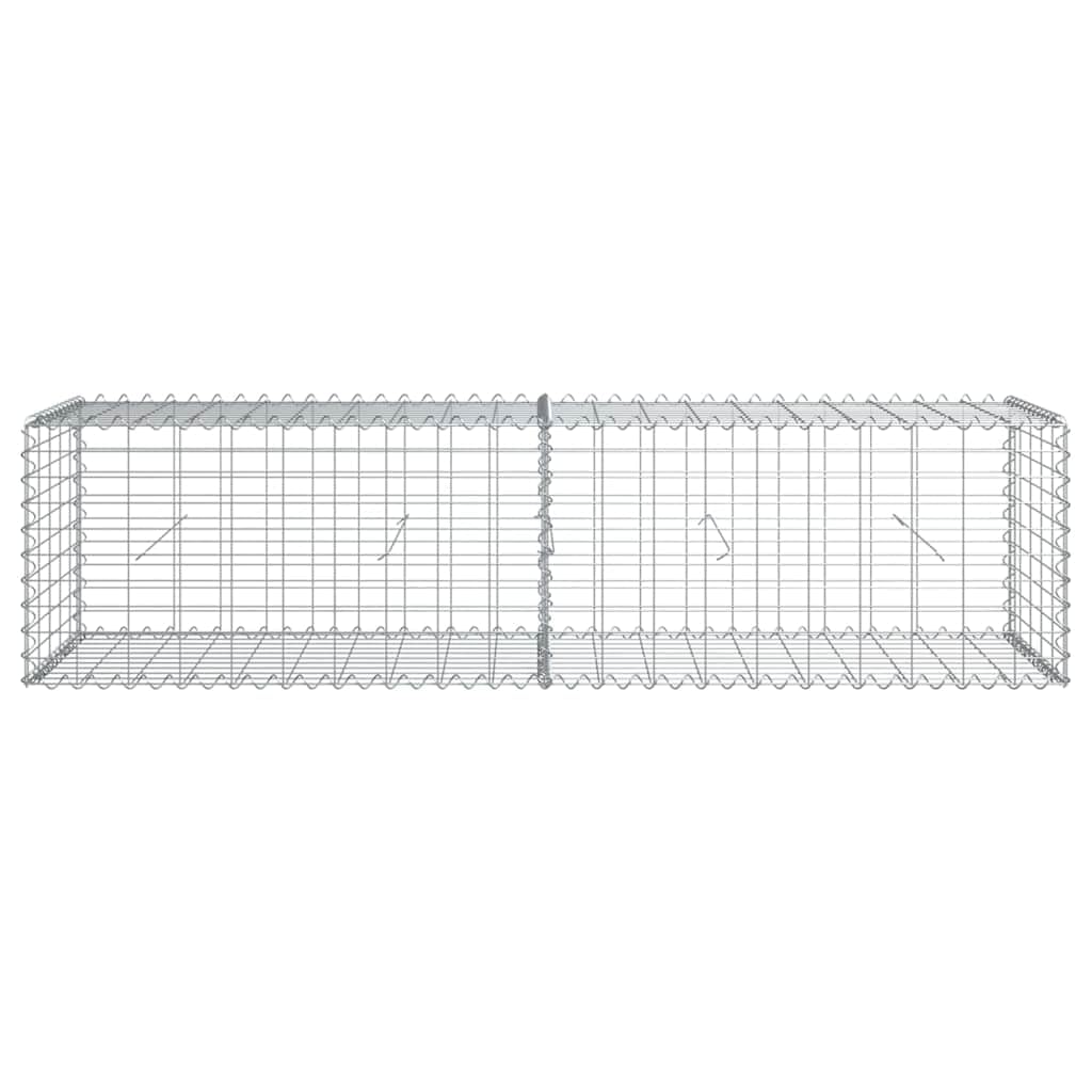 vidaXL Panier Gabion avec Couvercle 200x50x50 cm Fer galvanisé, Mur en Gabion, Mur de soutènement en Gabion, clôture en Gabion, Gabion, Cage Gabion