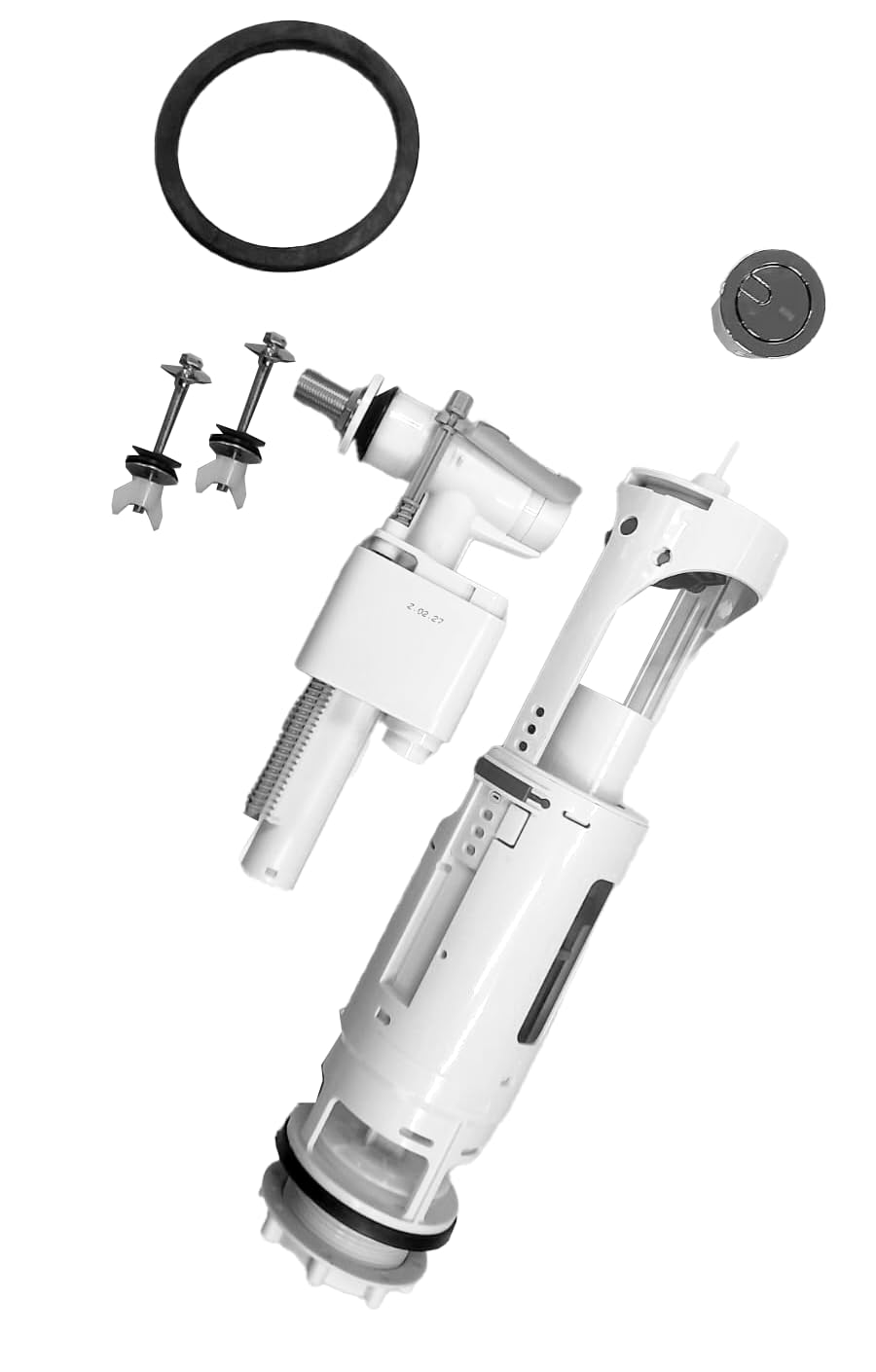 Gala Mecanismo G5046800– Mecanismo completo de doble descarga Alimentación lateral++. Compatible con cisternas Gala y de otras marcas. Fácil instalación