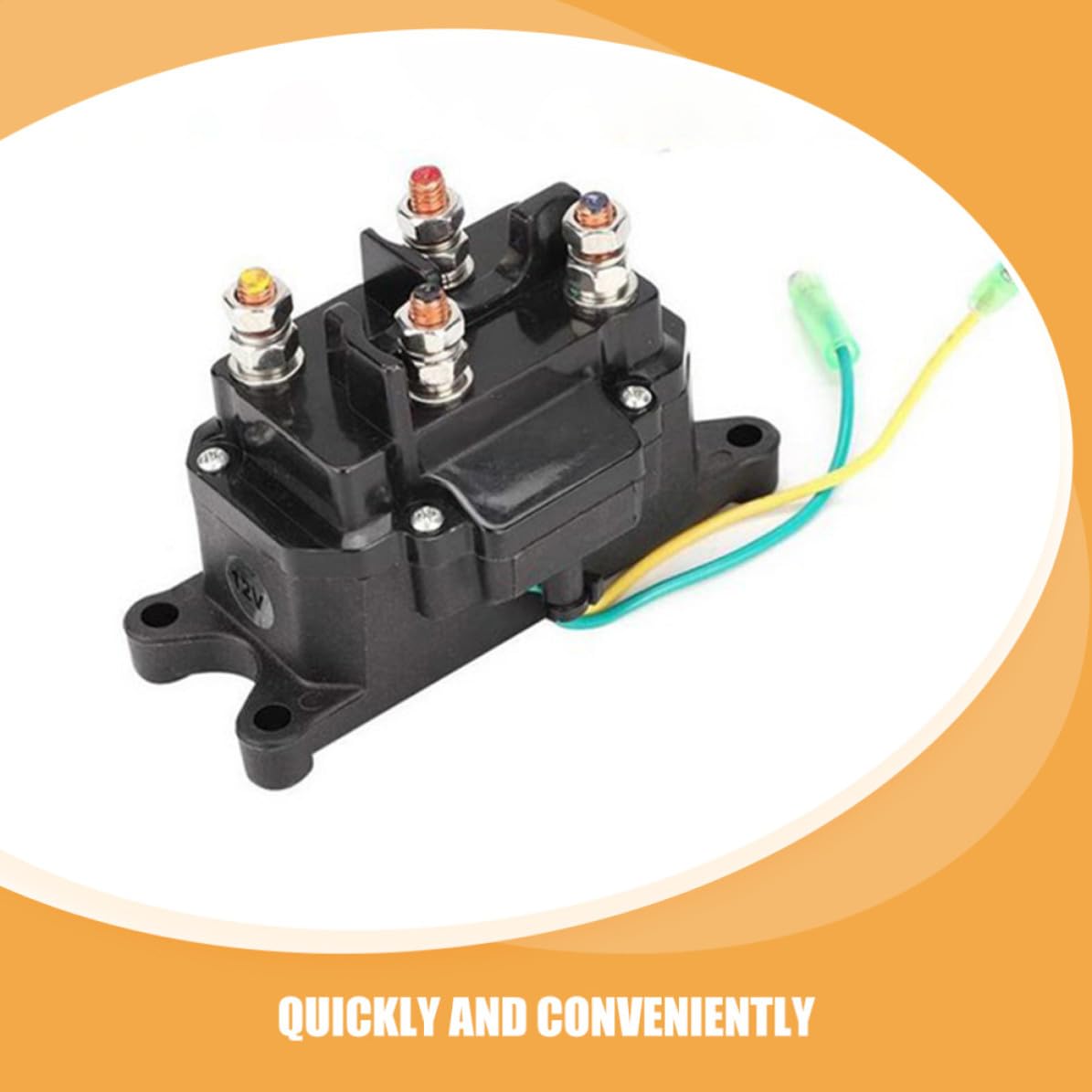 Contactor de Relé Solenoide 12v 250a de Cobre Plástico para Cabrestante