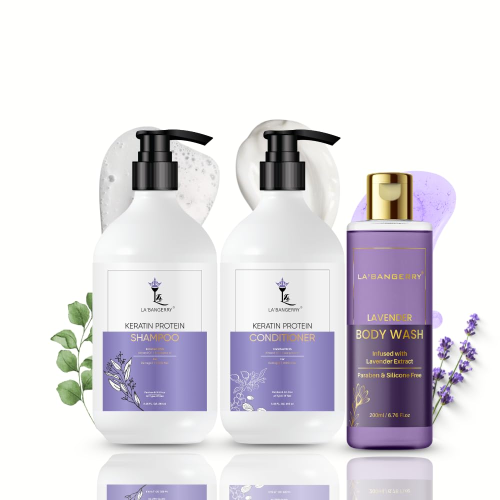 KERATIN PROTEIN HAIR CARE COMBO (Keratin Shampoo + Conditioner + Lavender Body Wash)-picture-27