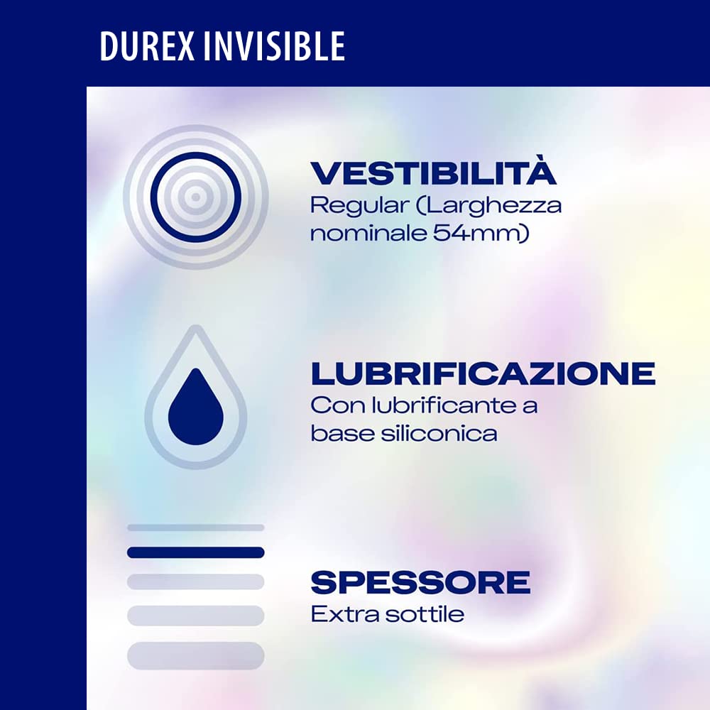 Durex Combo Mix Preservativi Settebello Jeans 10 + Pleasuremax con nervature 10 + Supersottile Regular Fit 10 + Invisible 10 +Sync 10