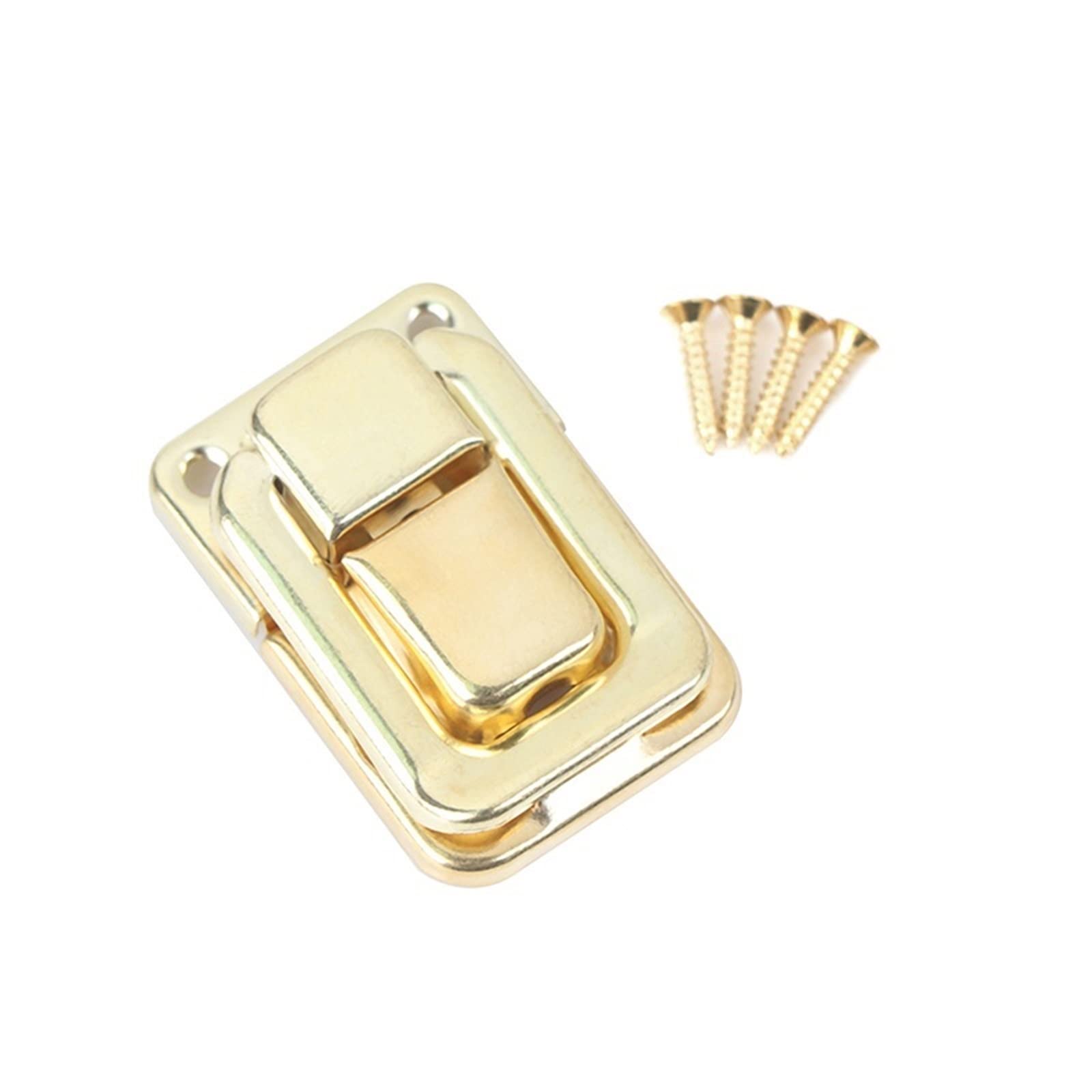 SFJSFIMQ Latch Lock Retro Jewelry Chest Gift Wine Wooden Box Case Toggle Latch Suitcase Hasp Leather Bag Handbag Purse Closure Lock Hardware