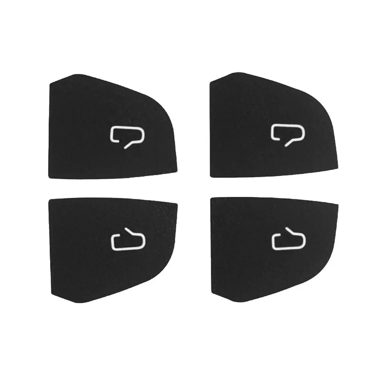 Dash Button Stickers Compatible with Tesla for Highland 2025 Door Thin Patch Suede Decoration Sticker Car Interior Modeling Accessories(Black)