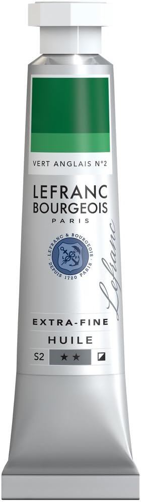 Lefranc & Bourgeois Extra Fine Lefranc Oil Paints Artist Pigments, Oil-Based Paint, Englischgrün Nr. 2, 20 ml