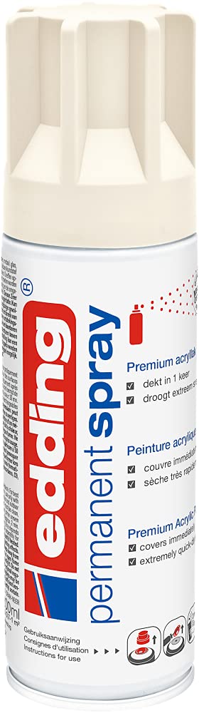 edding 5200 permanent spray cream white matt 200 ml acrylic paint aerosol spray