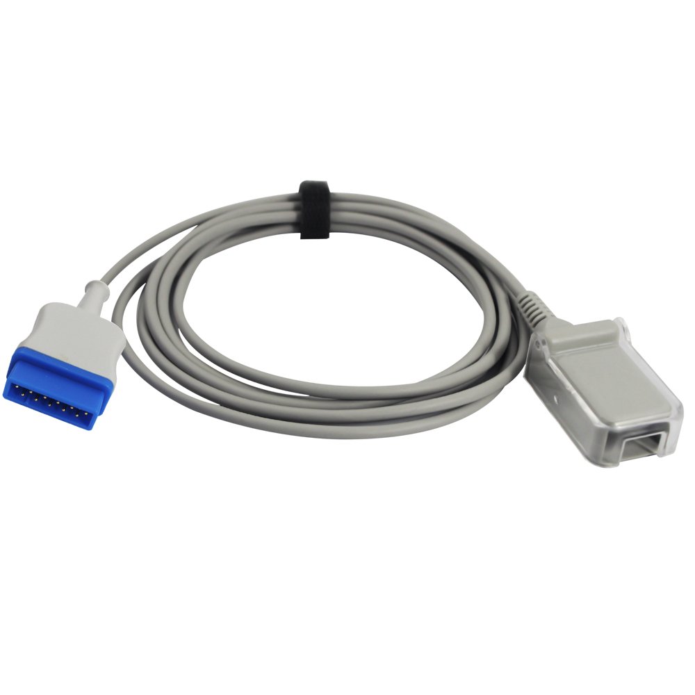 Sino-k - Cable de extensión compatible con Marquette DB9 SpO2 de 11 pines, 2,2 m, aprobado por la FDA/CE