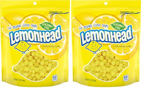 Lemonhead Hard Lemon Candy, Tangy & Sweet, Resealable Bag, 12 Ounce (Pack of 6) image 4