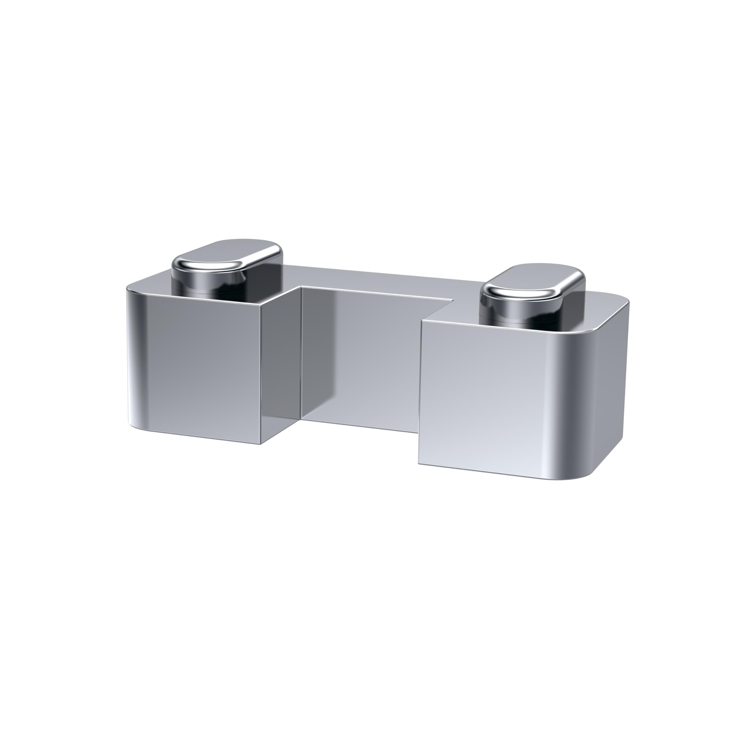 Balterley Chrome Shower Screen Support Foot, Rectangular Glass Shower Screen Support Foot, Floor Bracket For Wetroom Screens, Bracket Supports For Wet Room Glass Showers - 24 X 9 X 10Mm (Chrome)