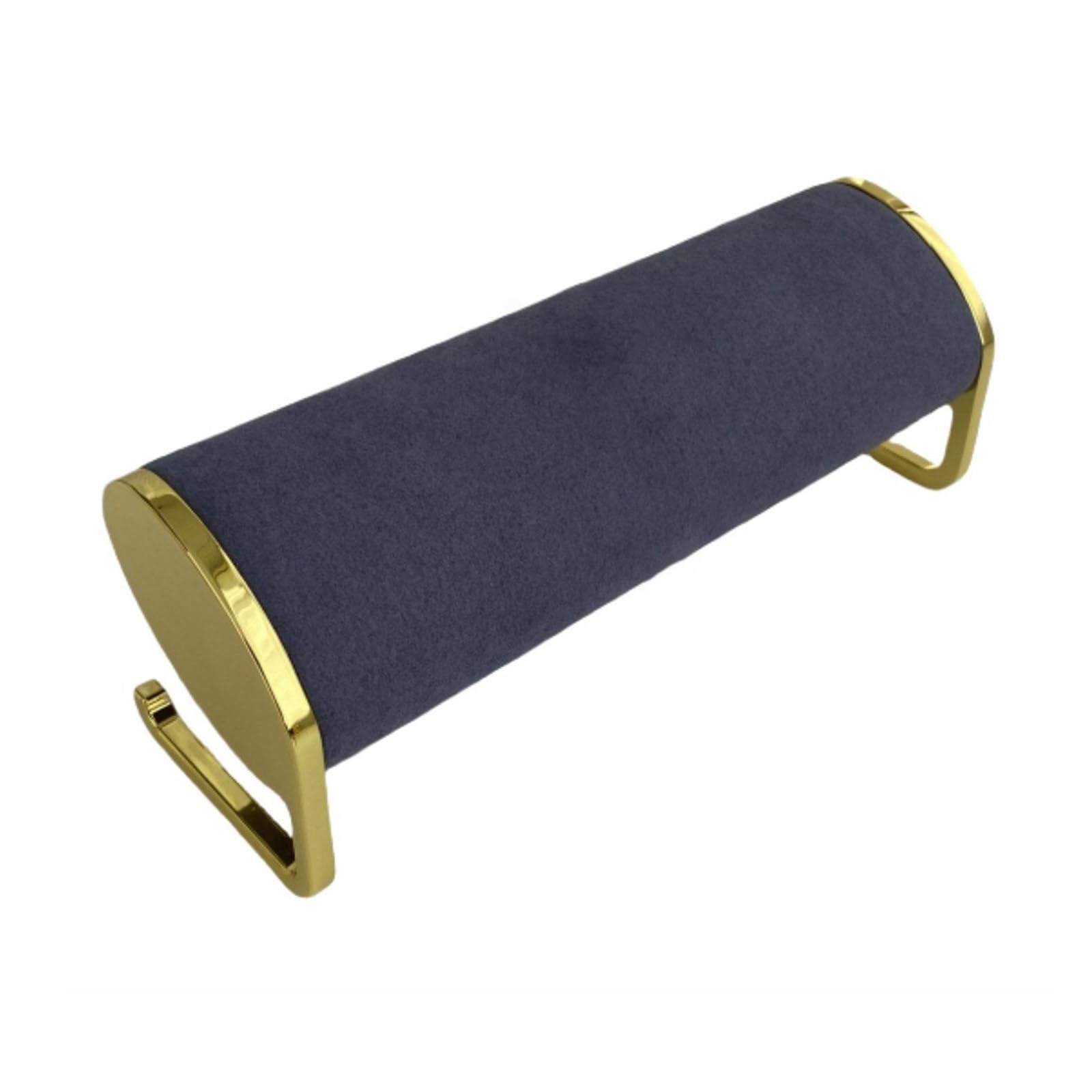 Jewelry Display Stand Delicate Long Plush Jewelry Display for Watches and Bangles with Elegant Metal Stand, L