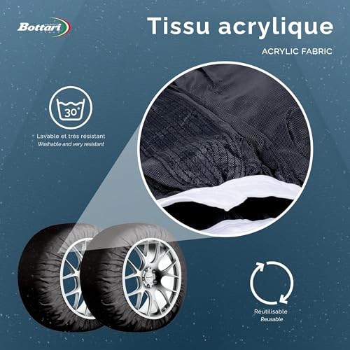 Chaussettes de neige Bottari approved Italy, Arctic Socks Snow Socks, 2 chaussettes de neige, tailles XS à XXL, Noir/rouge. – vue 7