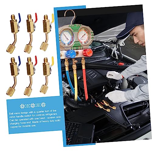 FAVOMOTO 3 Pecas Adaptador Válvulas De Refrigerante De Ar Condicionado Válvulas Compactas Válvula An