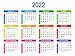Calendario 2022 para nevera iman magnetico 20 x 15 cm colores año