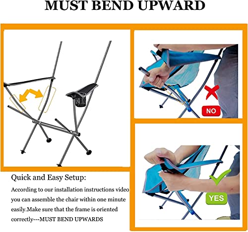 Kingcamp Compact Camping Chairs For Adults Ultralight High Back Folding Portable Lawn Light Weight Outdoor With Armrest, Side Pocket, Headrast, Carry Bag, Support 265 Lbs, 1 Pack, Grey #TOP6
