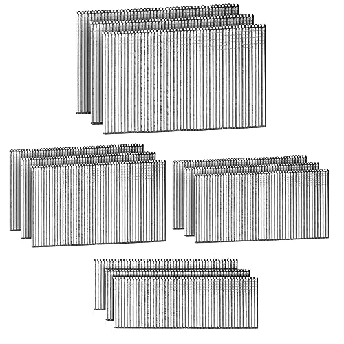 SITLDY Straight Finish Nails, 16 Gauge, 1200-Pack (1-1/2', 1-3/4', 2', 2-1/2', 300 Per Size), Galvanized, Assorted Size Project Pack