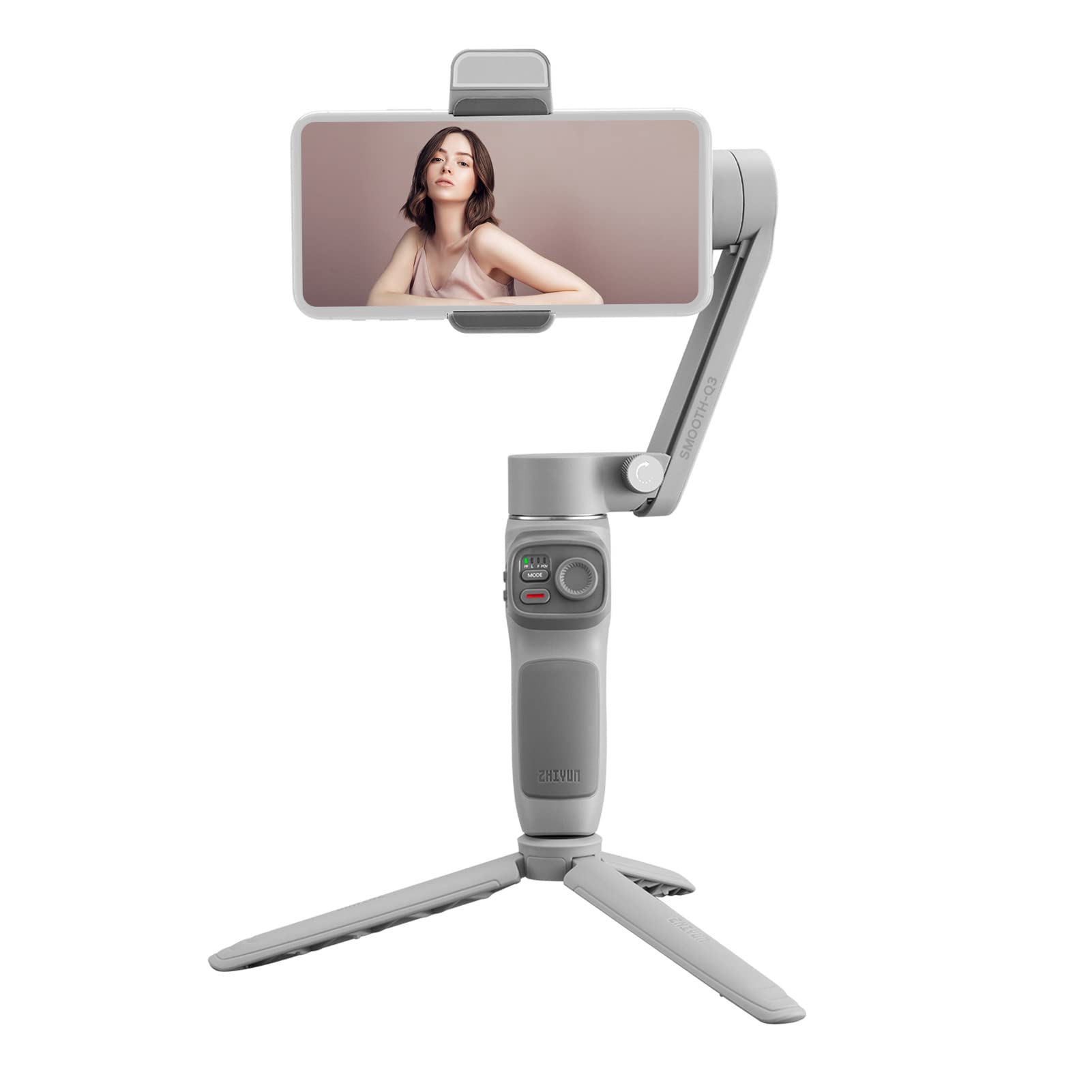 Smooth-Q3 ręczny 3-osiowy stabilizator gimbala do smartfona przenośny telefon vlog gimbal maks. obciążenie 280 g wbudowana bateria LED wypełniająca światło obsługuje gest ntrol ultra szeroki kąt