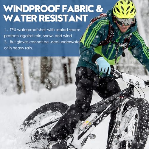 Image of Bruvoalon Winter Gloves for Women & Men, 3M Thermal Insulation, Lycra Fabric, Touchscreen, Anti-Slip