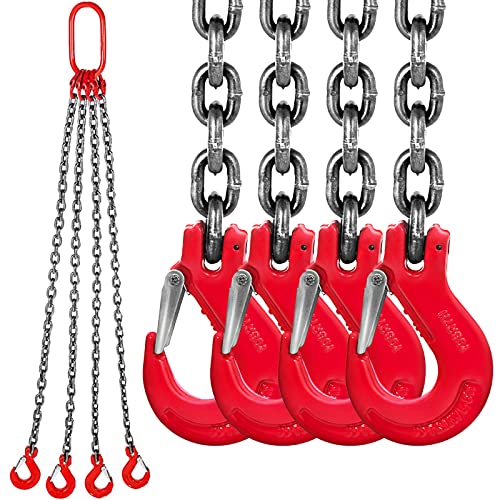 BotaBay G80 Kettengehänge 4 Strang 1m Anschlagketten 8mm Krankette hohe Festigkeit 6T...