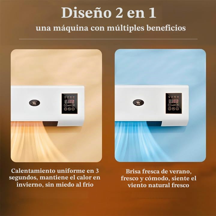 Mini Unidad de Aire Acondicionado portátil de Pared con refrigeración y calefacción rápidas y silenciosas, no Requiere instalación.