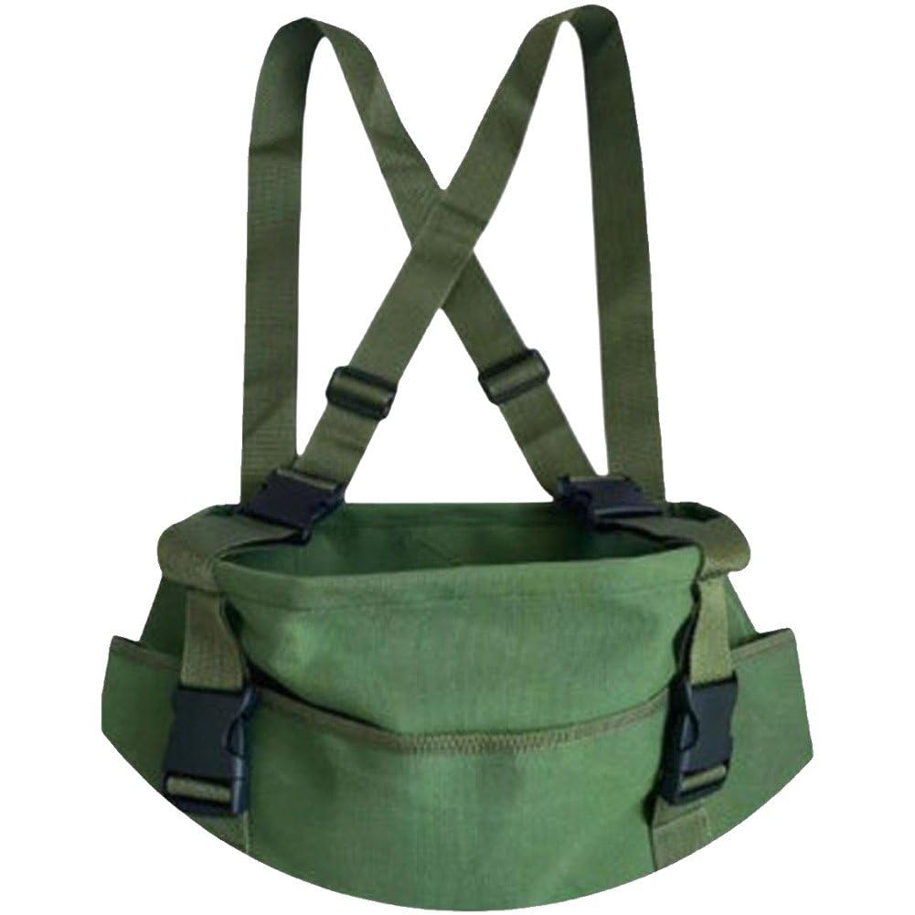 Fruit Picking Bag Harvest Apron for Garden Adjustable Vegetable Picking Bag Harvest Pouch Canvas Gathering Tote Bag for Egg Berry Mushroom Gardeners