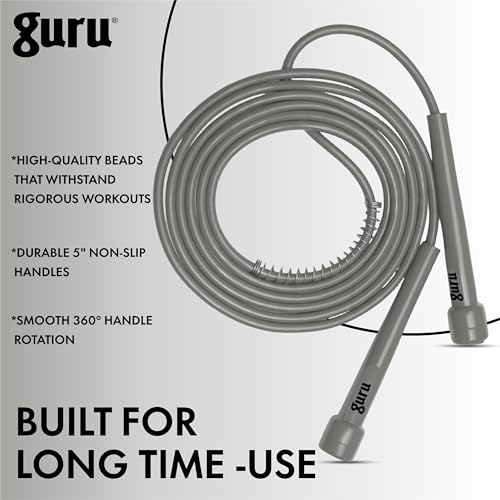 Image of GURU Skipping Rope, Adjustable Jumping Rope For Men & Women & For Kids Ideal For Gym /Exercise Rope For Workout
