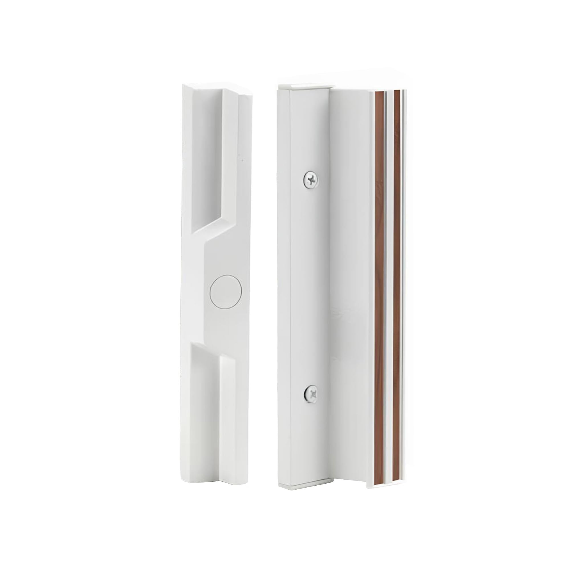 Brixwell Patio Door Handle Set with Keeper, White Finish