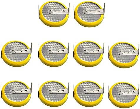 EEMB 10X CR2032 Battery with Solder Tabs Non-Rechargeable Tabbed 3V CR2032 Lithium Batteries UL Certified (10 Count, CR2032-VBY2)