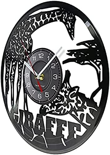 Horloge décorative girafe en vinyle idée cadeau originale - 3
