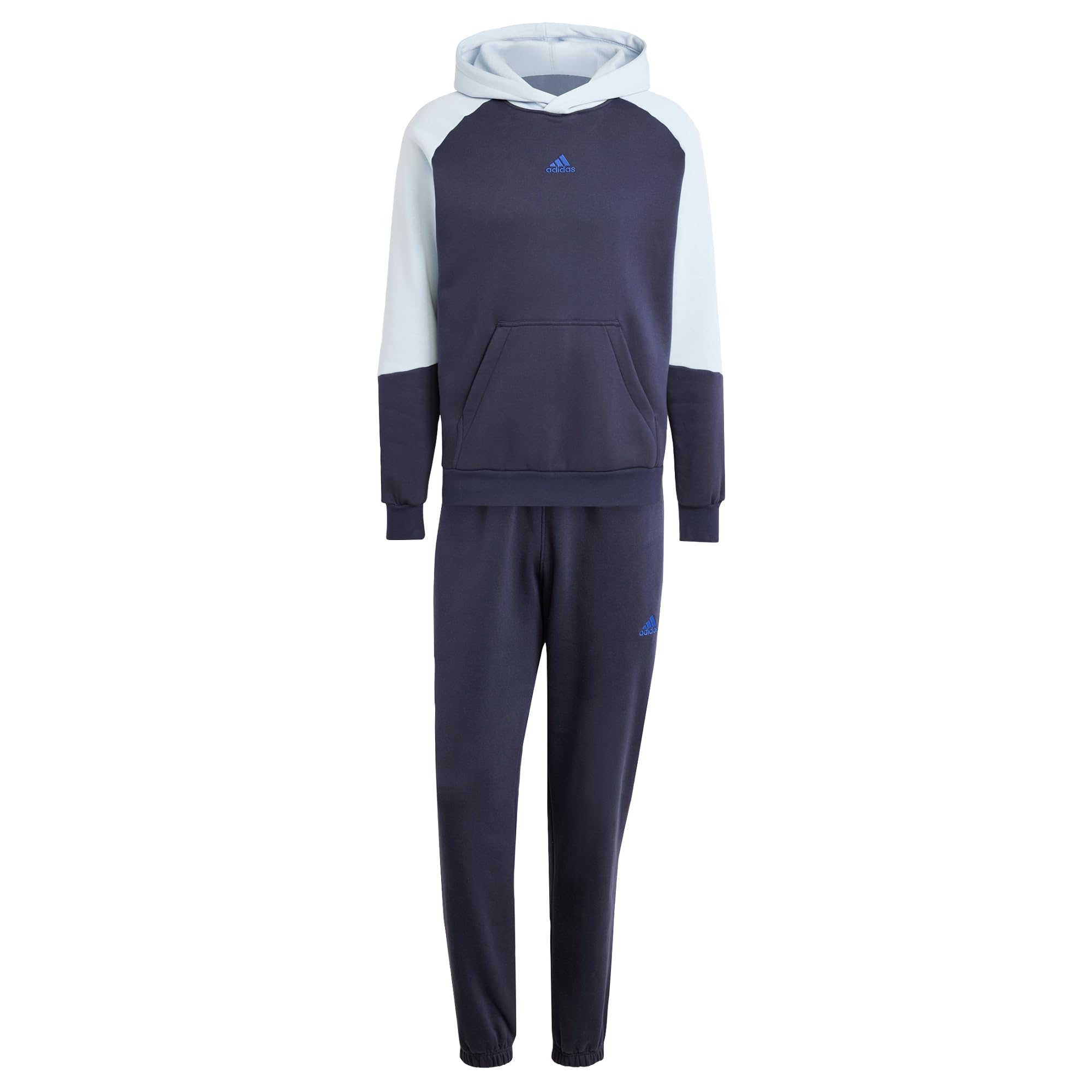 Sportswear Fleece Colorblock Blue Men Track Suit, L