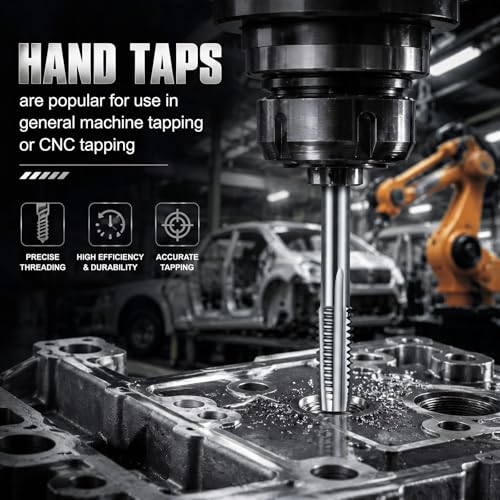 Image of Gisafai 3 Pcs Hss Tap Set Taper Plug and Bottoming Hand Taps, 5 /16 inch-18