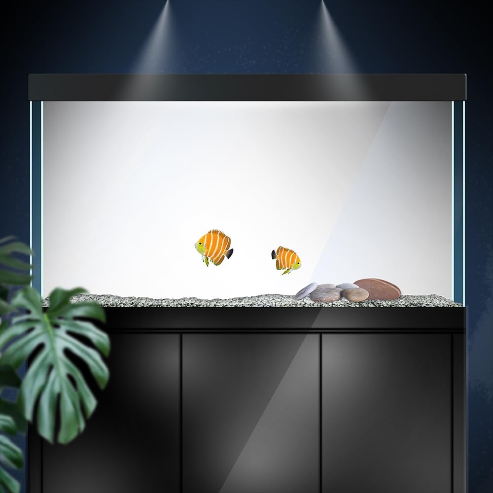 White Aquarium Background Stickers - Fish Tank Reptile Terrarium Decor 240 x 60 cm / (94.4x23.6 inches)