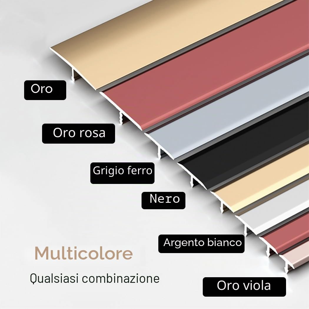 Striscia Di Soglia 90cm, Profilo A T, In Alluminio, Strisce Di Transizione, Profilo Di Transizione Per Dividere Doccia A Pavimento(Silver White,2cm/0.78in)