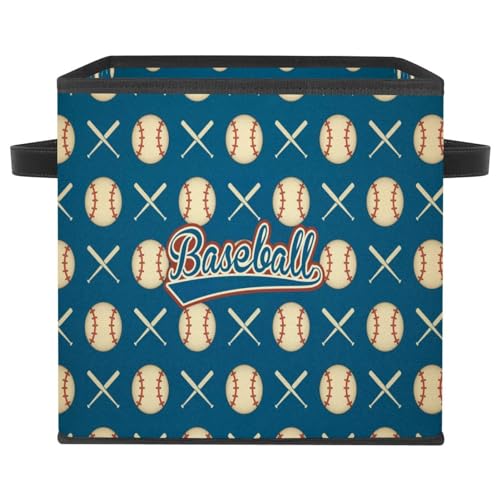 Bac de rangement pliable baseball rétro pour optimiser votre chambre