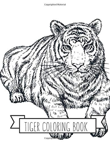 Tiger Coloring Book: Coloring Toy Gifts for Kids or Adults | Cute Easy and Relaxing Realistic Animal Large Print Birthday Gifts