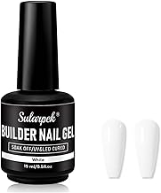Gel Construction Ongle UV, 15ML Builder Gel 8 en 1, Gel Ongle UV, Gel de Construction Ongle pour Extensions, Renforcement, Réparation de Manucure, White