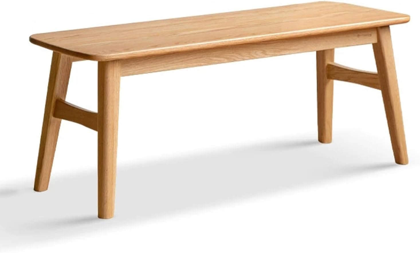 Dining Bench, Wood Bench, Entryway Bench with Rounded Corner, Farmhouse Wood Bench, Reinforced Crossbar, Table Benches, Kitchen Table Bench, Sturdy and Stable(120cm/47.2in)